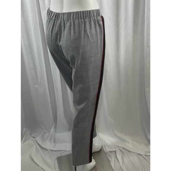 Joe B by Joe Benbasset Tuxedo Houndstooth Cropped Pants Black Gray Red XL 88-60 - Picture 3 of 14